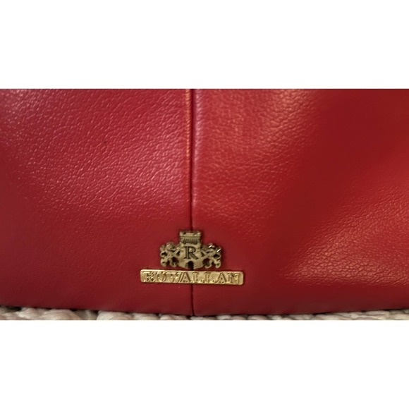 Rowallan Of Scotland Shoulder Bag Crossbody Strap Womens Pink Brown Leather - Picture 3 of 10